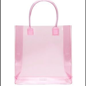OUAI Limited Edition pink clear transparent bag + Comb
